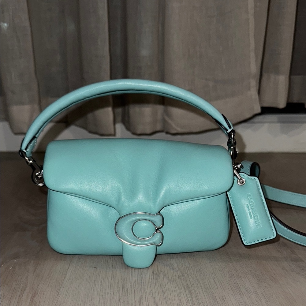 Coach Pillow Tabby Leather Handbag in Tiffany Blue